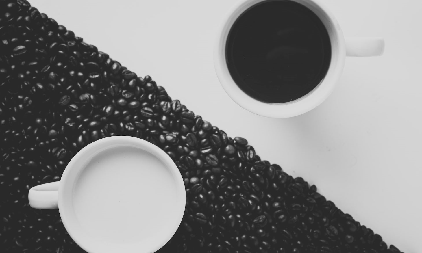 black and white coffee cups