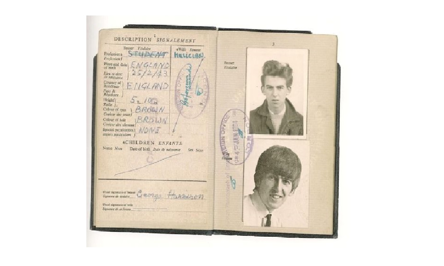 the first passport of the lead guitarist of the same band