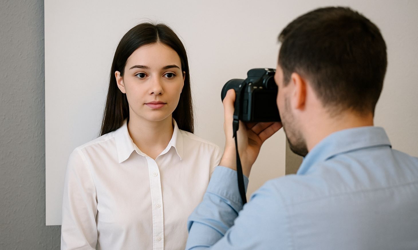 photo session in a camera house