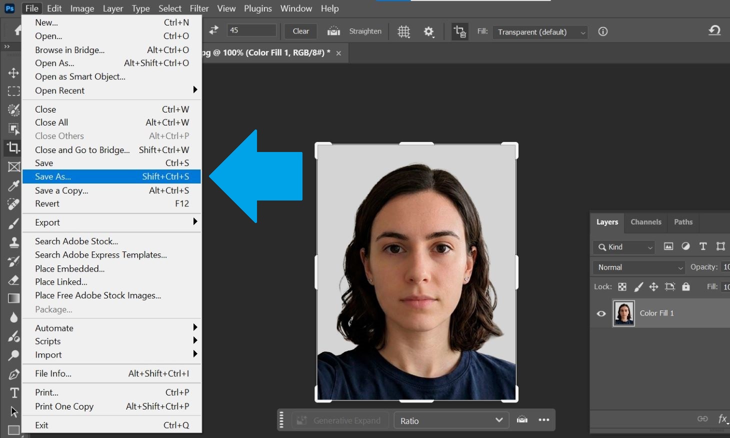 saving a photoshopped UK passport photo