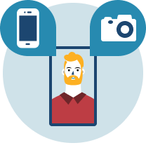Step one of UK passport photo creation: take a picture with your phone or camera 
